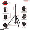 5 Core Speaker Stand Tripod Heavy Duty Adjustable Up to 72 Inch DJ Studio Monitor Stands Pole Mount - SS HD 4PK BLK BAG