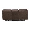 Plush Modern Design Living Room Power Reclining Sofa Brown Microfiber Upholstery USB port Solid Wood Frame Furniture 1pc