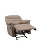 Light Brown Recliner with Pillow Top Armrest