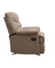 Light Brown Recliner with Pillow Top Armrest