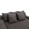 COOLMORE Seersucker 2-seater lazy sofa With 5 back pillows,Comfy Sofa- Deep Seat Couch for Living Room,Club (Gray)