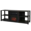 2-Tier TV Storage Cabinet Console with Adjustable Shelves