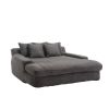 COOLMORE Seersucker 2-seater lazy sofa With 5 back pillows,Comfy Sofa- Deep Seat Couch for Living Room,Club (Gray)