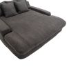 COOLMORE Seersucker 2-seater lazy sofa With 5 back pillows,Comfy Sofa- Deep Seat Couch for Living Room,Club (Gray)