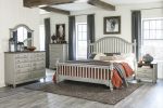 Classic Light Gray Finish 1pc Dresser of 9x Drawers Dark Brown Top Modern Farmhouse Design Bedroom Furniture