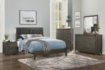 Dark Gray Finish 1pc Dresser of 6x Drawers Chrome Tone Handles Contemporary Design Bedroom Furniture