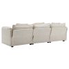 Modern Large boucle Fabric L-Shape Sectional Sofa