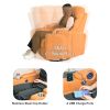 Swivel Rocking Recliner Sofa Chair With USB Charge Port & Cup Holder For Living Room, Bedroom