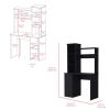 Bookcase XS Benzoni, Office, Black