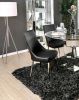 Contemporary Style Set of 2pcs Dining Chairs Black Leatherette Silver Finish Metal legs Side Chair Dining Room Furniture