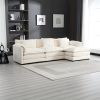 Modern Large boucle Fabric L-Shape Sectional Sofa