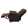 Chocolate Pillow Top Arms Recliner with Tufted Back