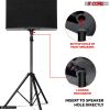 5 Core Speaker Stand Tripod Heavy Duty Adjustable Up to 72 Inch DJ Studio Monitor Stands Pole Mount - SS HD 4PK BLK BAG