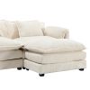 Modern Large boucle Fabric L-Shape Sectional Sofa