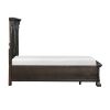 Elegant Mansion Eastern King Platform Bed with Footboard Storage USB Charging Ports Traditional Vintage Bedroom Furniture 1pc Espresso Finish