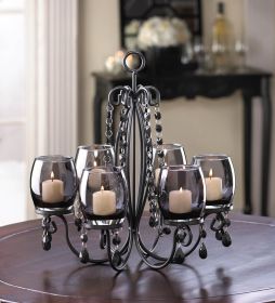 Midnight Elegance Candle Chandelier