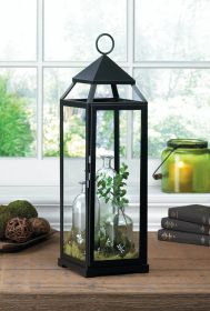 Tall Black Contemporary Lantern