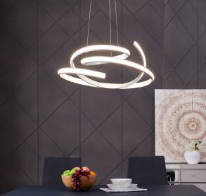 Oslo LED Adjustable Chandelier (Option: Silver)