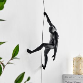 Climbing Couple Set of Two Wall Sculptures (Option: Matte Black and Gold)