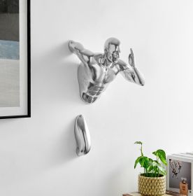 Runner Man 20" Wall Sculpture (Option: Chrome)