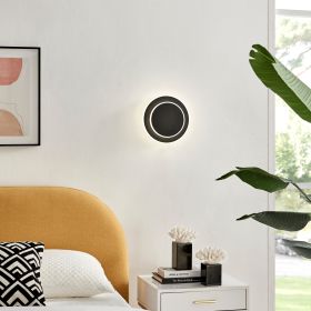 Luna Eclipse Two Circle Multiuse Lamp (Option: Black)