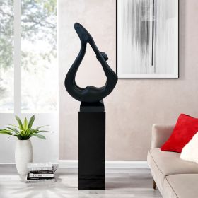 Yoga Floor Sculpture (Option: Black with Black Base)